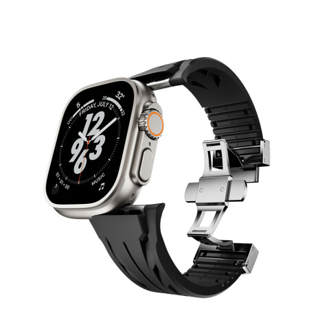 Apple Watch Ultra 49mm KRD-127 Metal Tokalı Silikon Kordon - 22