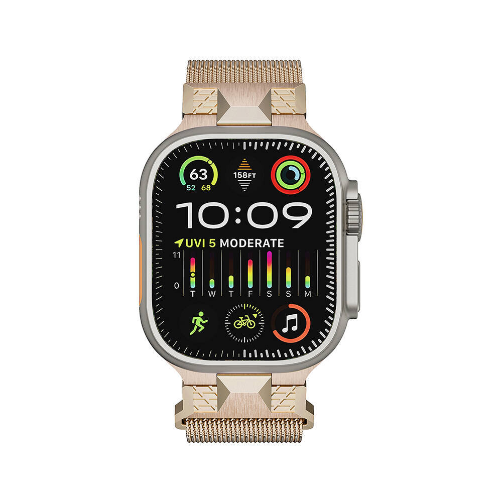 Apple Watch Ultra 49mm Zore KRD-107 Metal Hasır Kordon - 1