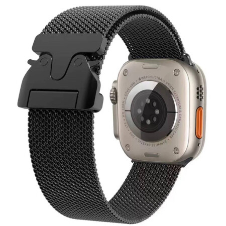 Apple Watch Ultra 49mm Zore KRD-25 Metal Hasır Kordon - 4