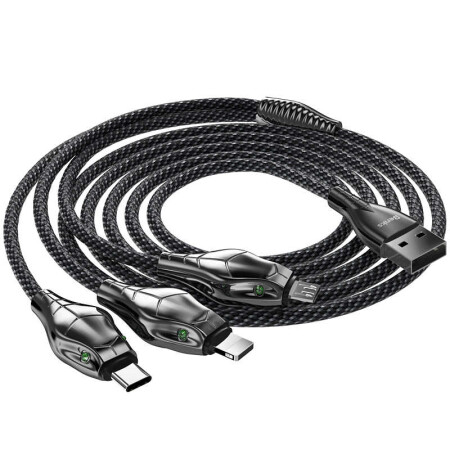 Benks D27 3 in 1 Snake Lightning+Micro+Type-C Kablo 1.5M - 2