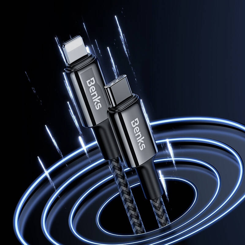 Benks D43 Type-C to Lightning PD Hızlı Şarj ve Data Kablo 480Mbps 2 Metre - 4