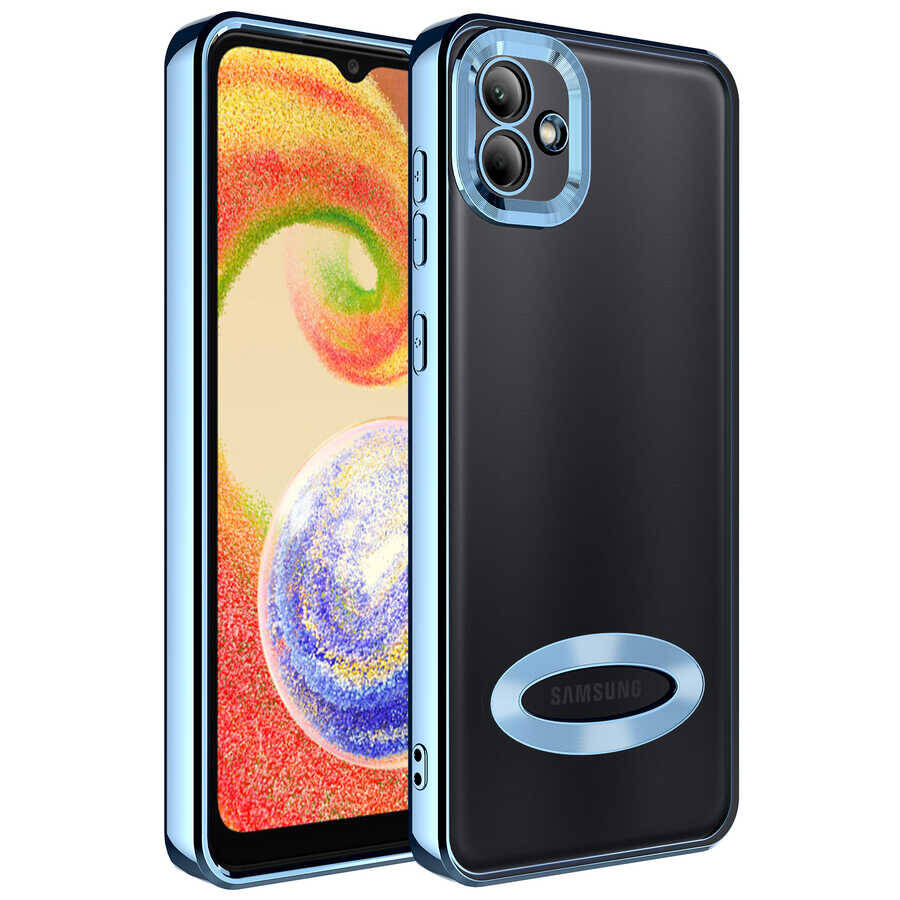 Galaxy A03 Kılıf Kamera Korumalı Logo Gösteren Zore Omega Kapak - 8