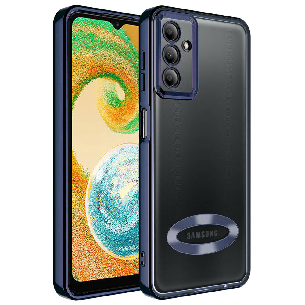 Galaxy A14 Kılıf Kamera Korumalı Logo Gösteren Zore Omega Kapak - 19