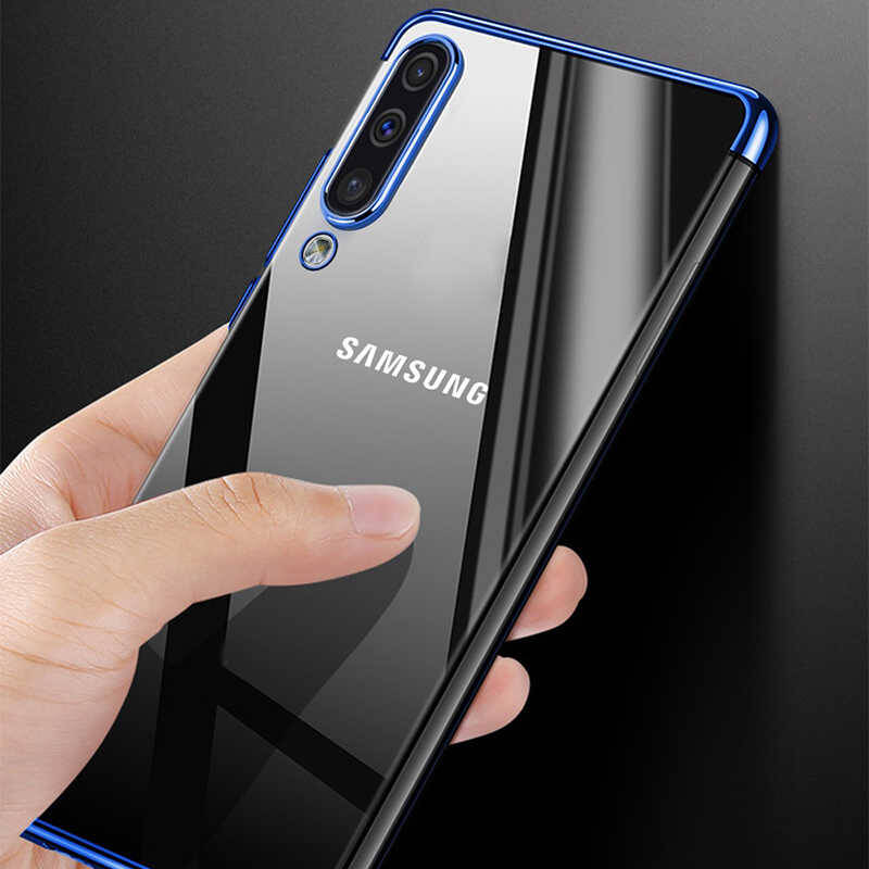 Galaxy A30S Kılıf Zore Dört Köşeli Lazer Silikon Kapak - 13