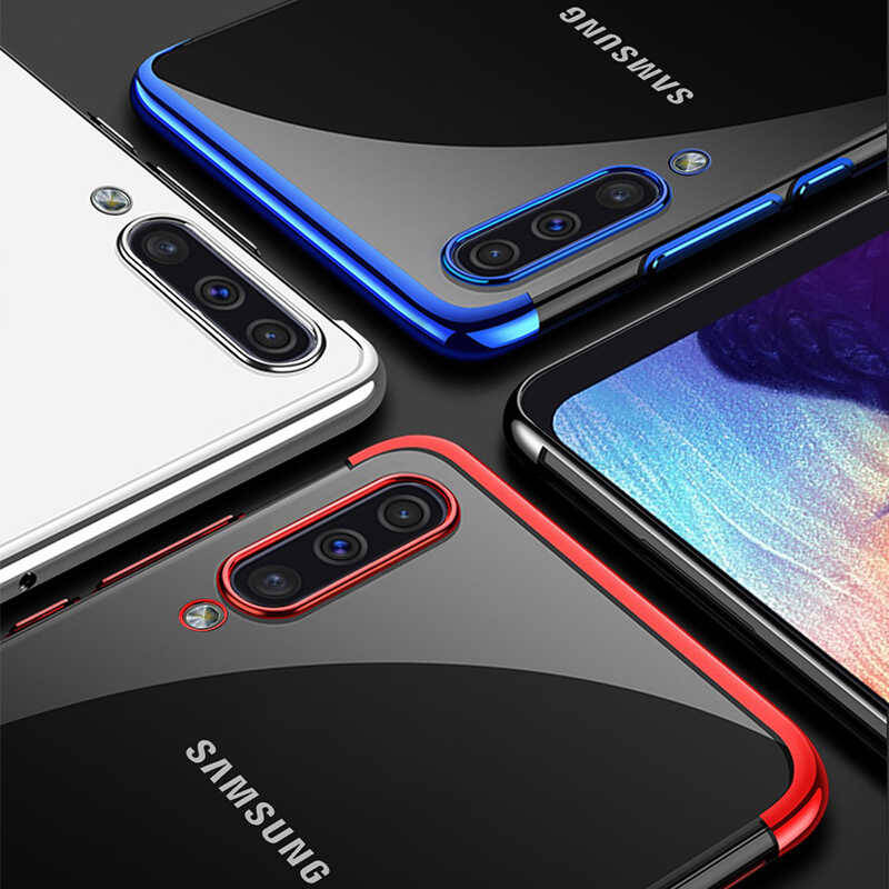 Galaxy A30S Kılıf Zore Dört Köşeli Lazer Silikon Kapak - 14