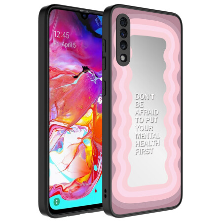 Galaxy A50 Kılıf Aynalı Desenli Kamera Korumalı Parlak Zore Mirror Kapak - 1