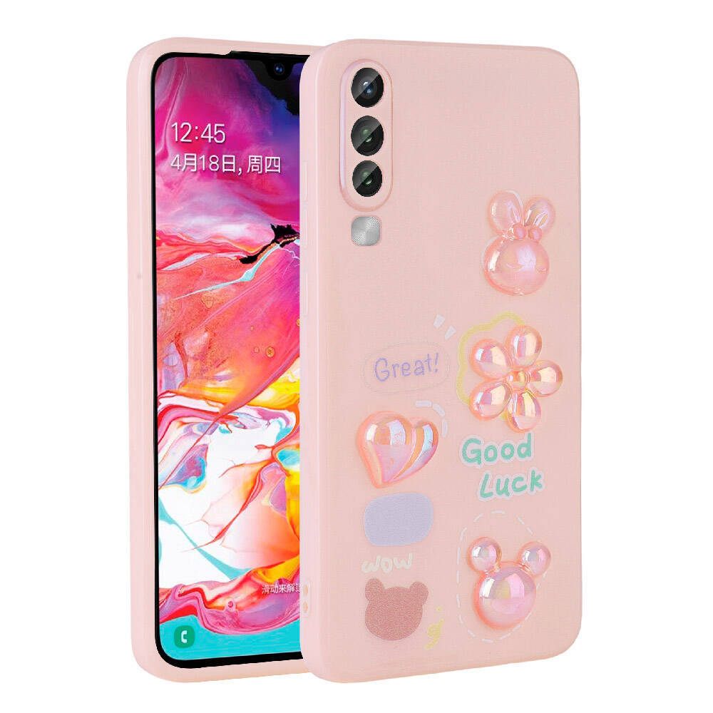 Galaxy A50 Kılıf Kabartma Figürlü Parlak Zore Toys Silikon Kapak - 3