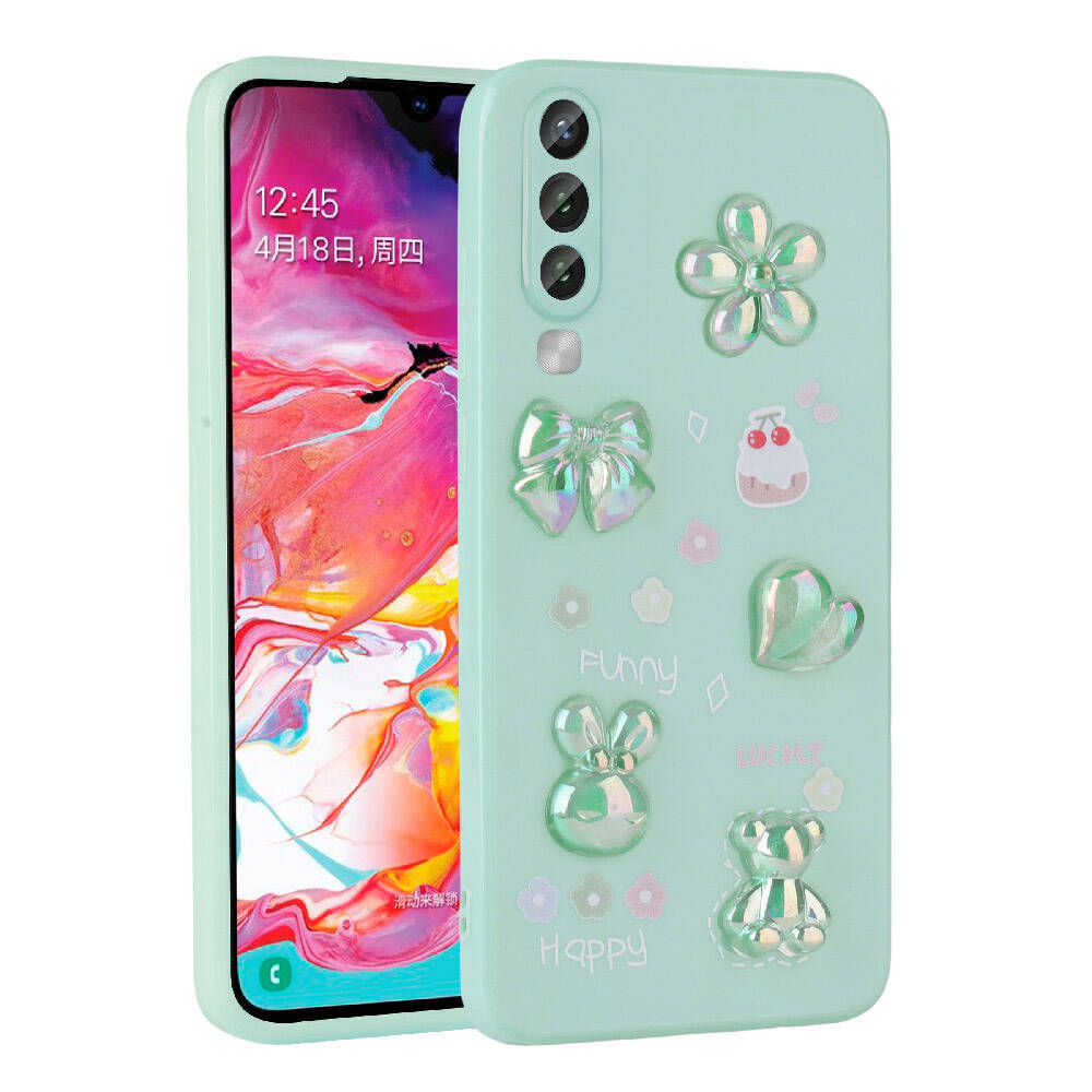 Galaxy A50 Kılıf Kabartma Figürlü Parlak Zore Toys Silikon Kapak - 1