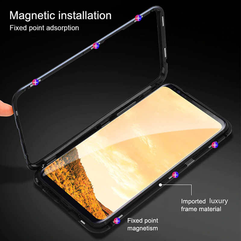 Galaxy A50 Kılıf Zore Devrim Mıknatıslı Cam Kapak - 7