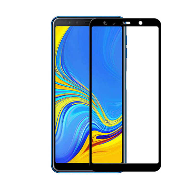 Galaxy A9 2018 Zore Kenarları Kırılmaya Dayanıklı Cam Ekran Koruyucu - 1