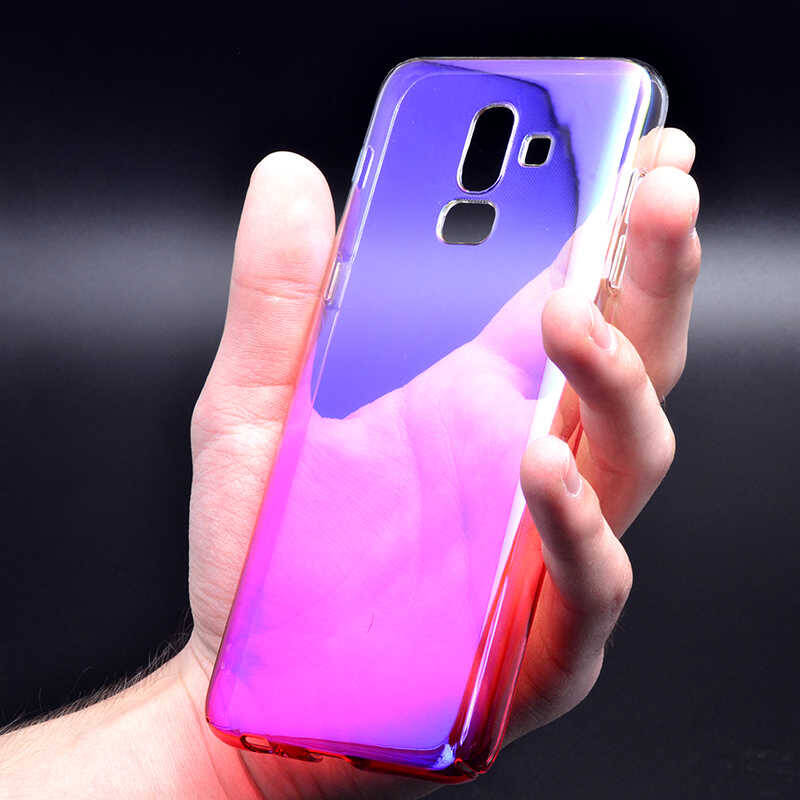 Galaxy J8 Kılıf Zore Renkli Transparan Kapak - 3