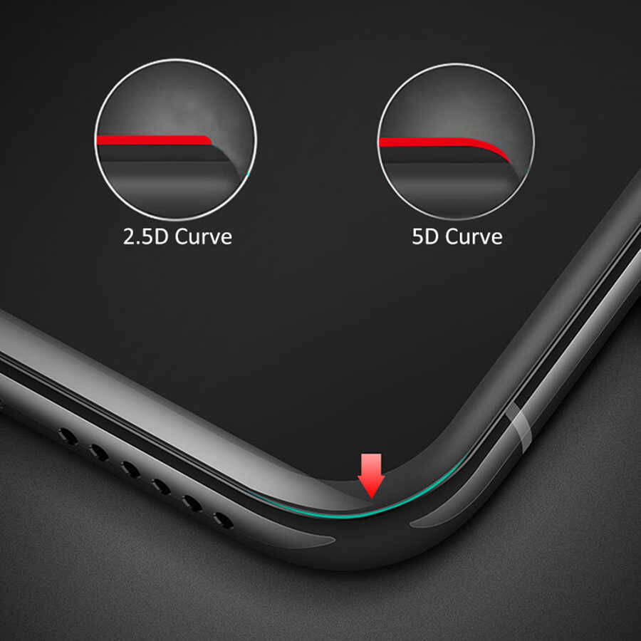 Galaxy J8 Zore Kenarları Kırılmaya Dayanıklı Cam Ekran Koruyucu - 3