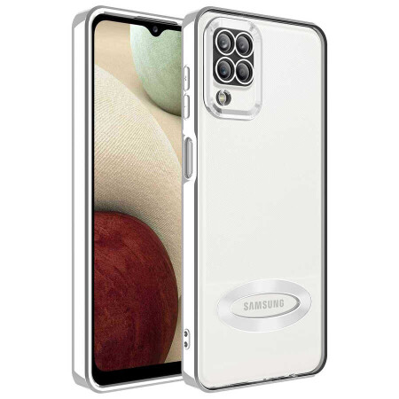 Galaxy M12 Kılıf Kamera Korumalı Logo Gösteren Zore Omega Kapak - 4