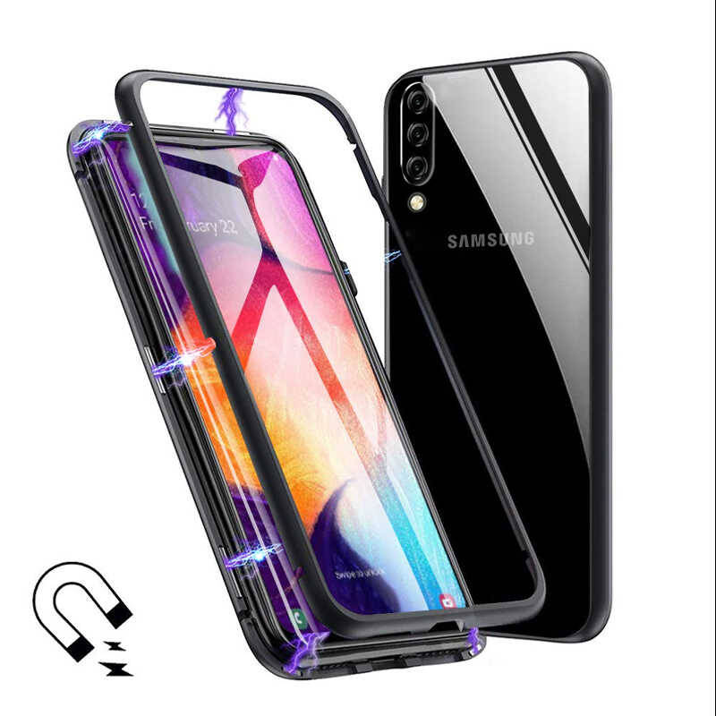 Galaxy M30 Kılıf Zore Devrim Mıknatıslı Cam Kapak - 6