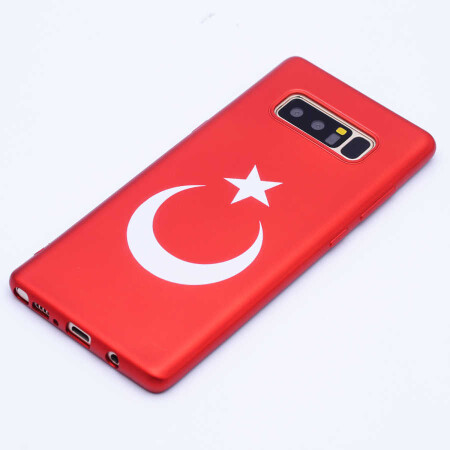 Galaxy Note 8 Kılıf Zore Bayrak Silikon - 5