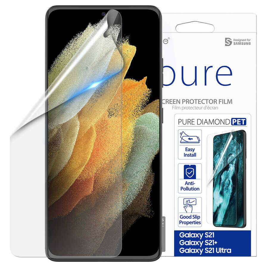 Galaxy S21 Plus Araree Pure Diamond Pet Ekran Koruyucu - 1