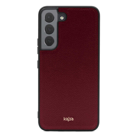 Galaxy S22 Kılıf ​Kajsa Luxe Collection Hakiki Deri Kapak - 2