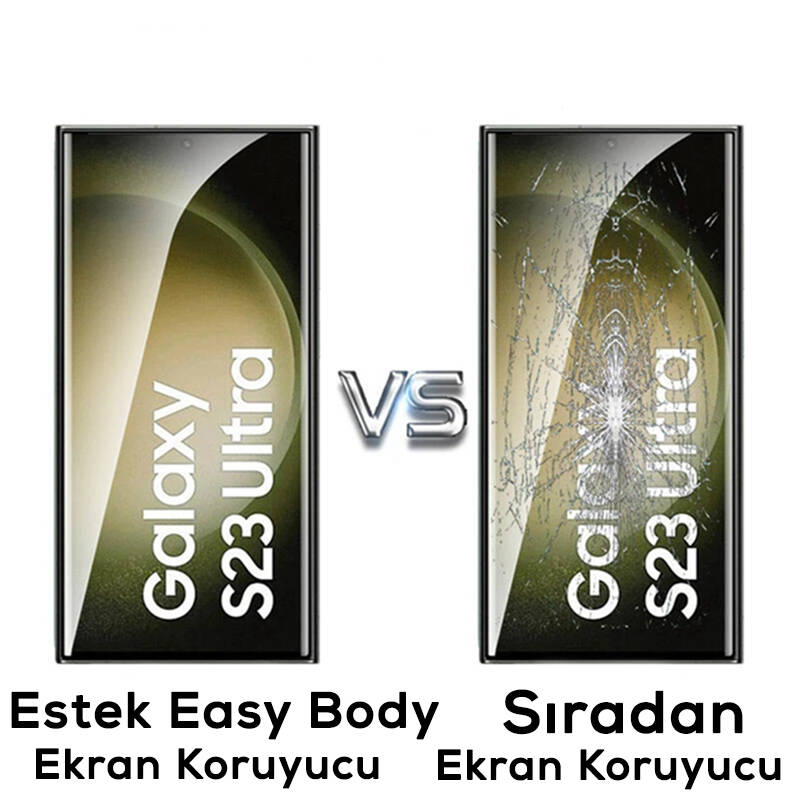 Galaxy S22 Ultra Zore Hizalama Aparatlı Estek Easy Body Ekran Koruyucu - 4