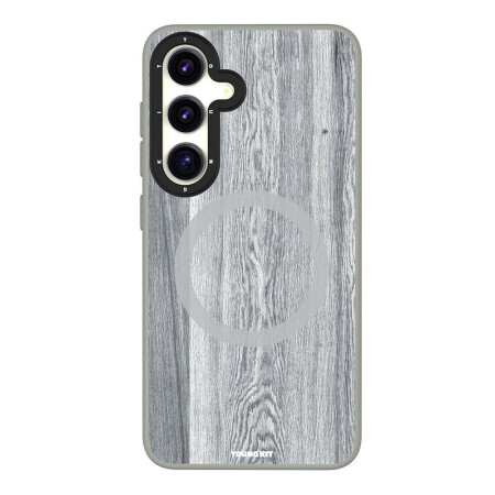 Galaxy S24 Kılıf Magsafe Şarj Özellikli Sararmaya Dayanıklı Youngkit Wood Forest Serisi Kapak - 3