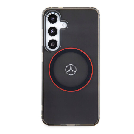 Galaxy S24 Kılıf Mercedes Benz Orjinal Lisanslı Magsafe Şarj Özellikli IML Yıldız Logolu Red Ring Kapak - 1