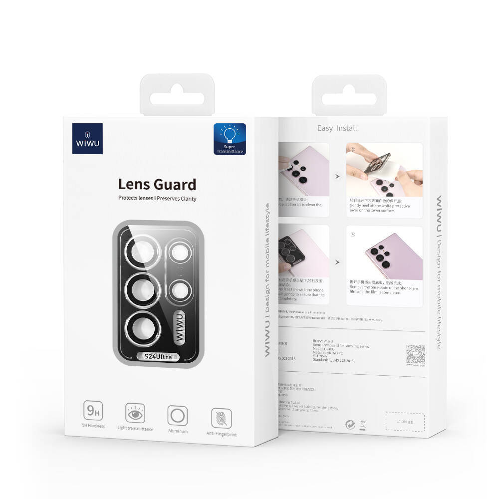 Galaxy S24 Ultra Wiwu LG-008 Lens Guard Darbelere Karşı Dayanıklı Kamera Lens Koruyucu - 11