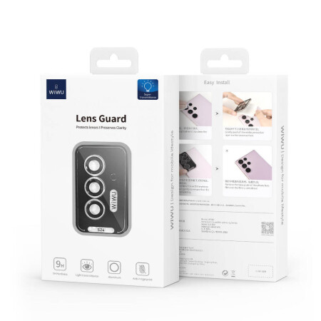 Galaxy S24 Wiwu LG-008 Lens Guard Darbelere Karşı Dayanıklı Kamera Lens Koruyucu - 4