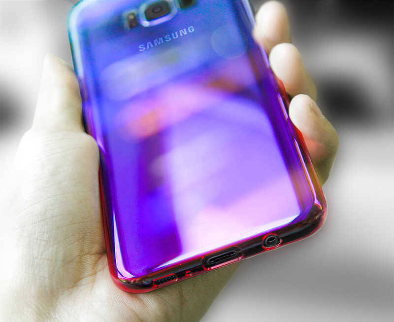 Galaxy S8 Plus Kılıf Zore Renkli Transparan Kapak - 7