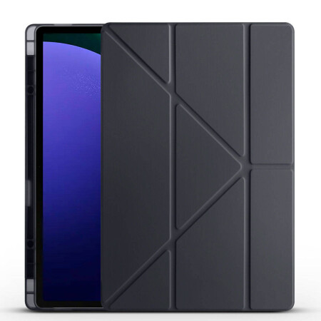 Galaxy Tab S10 Ultra Kılıf Zore Tri Folding Kalem Bölmeli Standlı Kılıf - 7