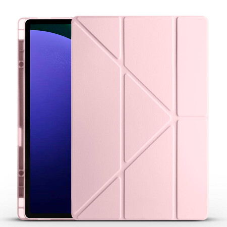 Galaxy Tab S10 Ultra Kılıf Zore Tri Folding Kalem Bölmeli Standlı Kılıf - 4