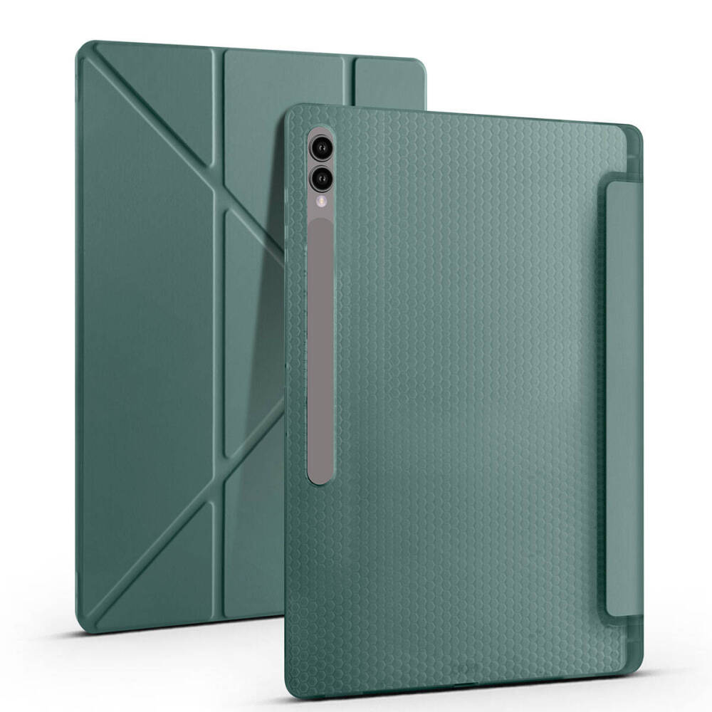 Galaxy Tab S10 Ultra Kılıf Zore Tri Folding Kalem Bölmeli Standlı Kılıf - 34