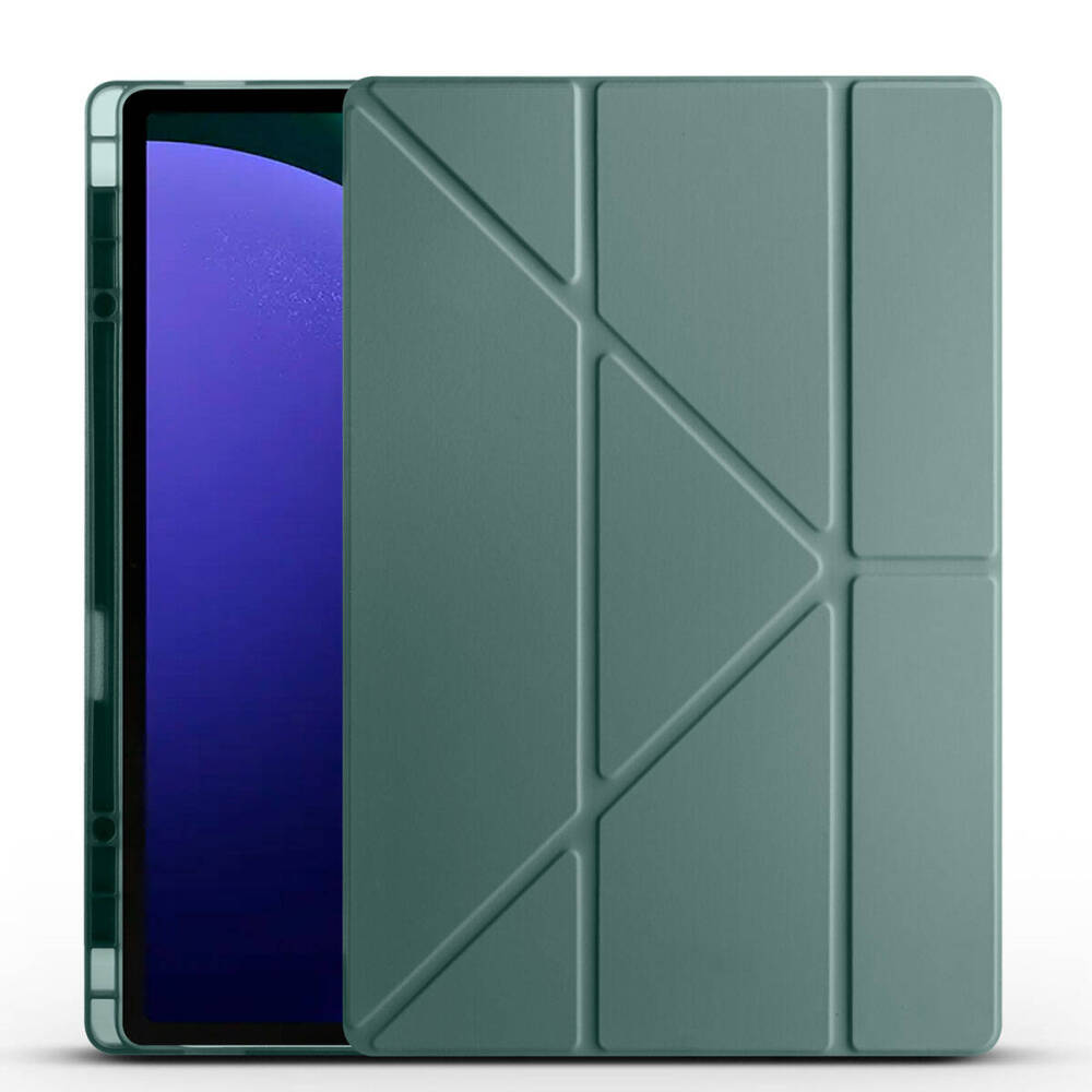 Galaxy Tab S10 Ultra Kılıf Zore Tri Folding Kalem Bölmeli Standlı Kılıf - 15