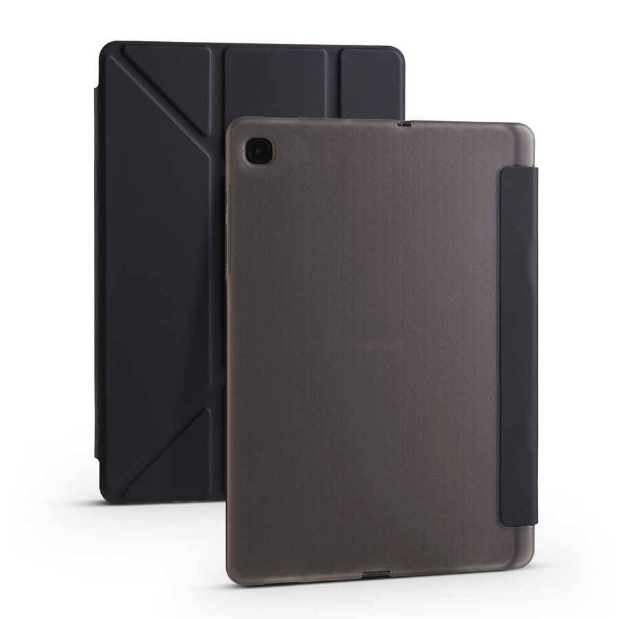 Galaxy Tab S6 Lite P610 Kılıf Zore Tri Folding Kalem Bölmeli Standlı Kılıf - 8