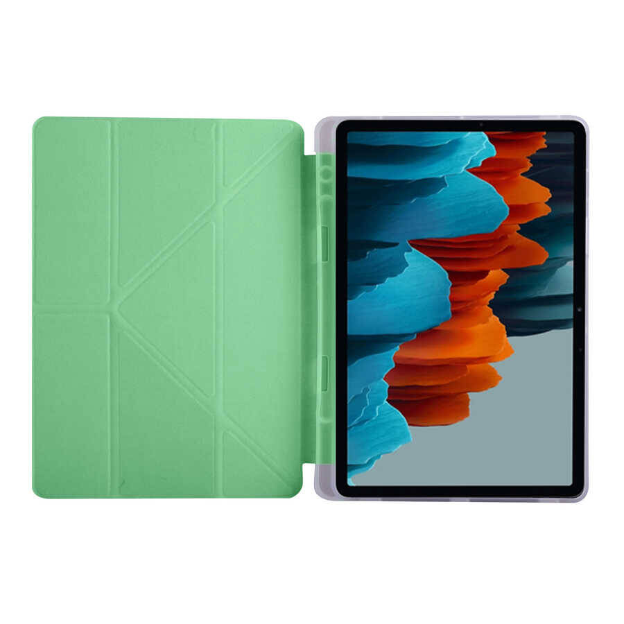 Galaxy Tab S7 T870 Kılıf Zore Tri Folding Kalem Bölmeli Standlı Kılıf - 32