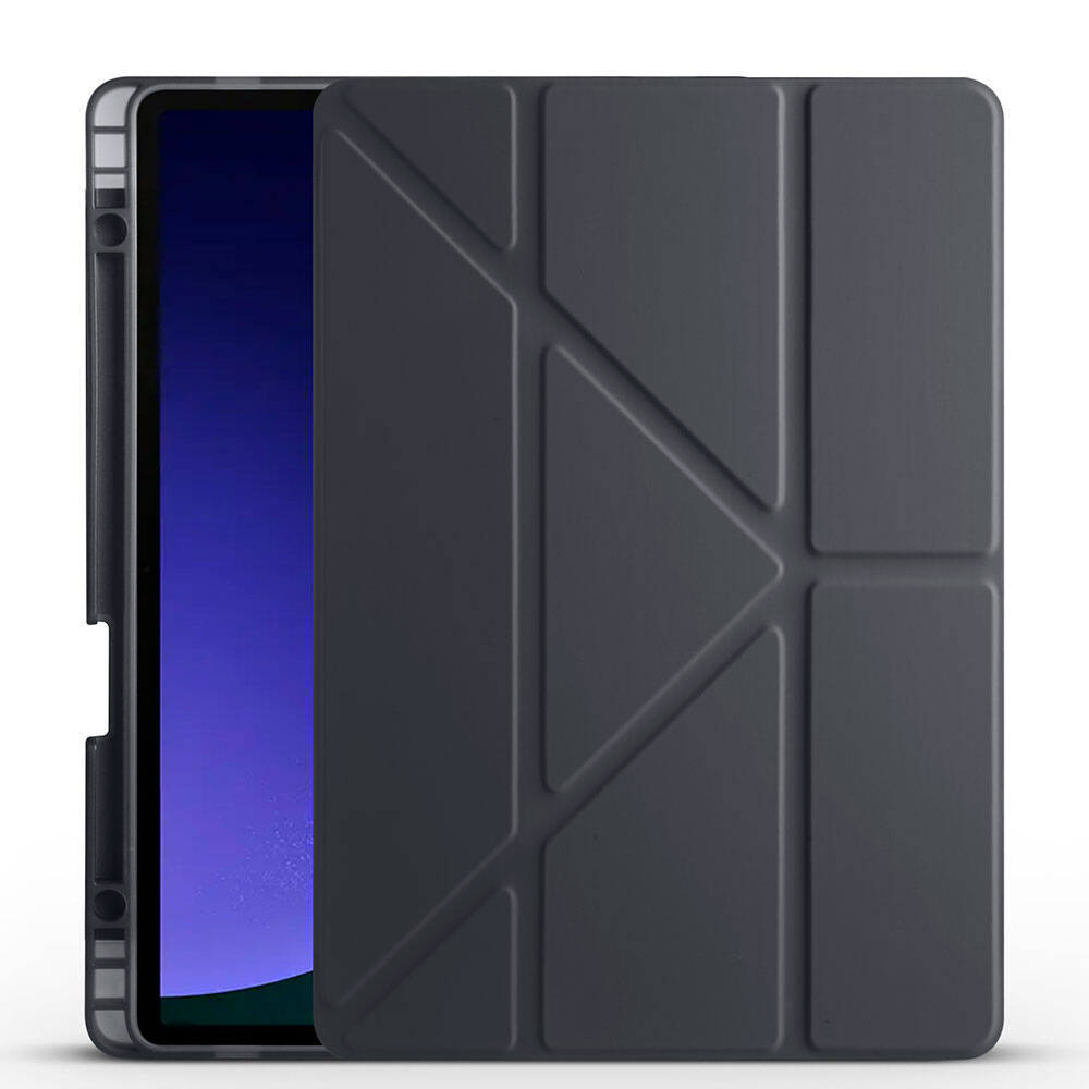 Galaxy Tab S9 FE Kılıf Zore Tri Folding Kalem Bölmeli Standlı Kılıf - 11
