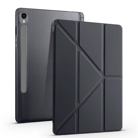 Galaxy Tab S9 FE Kılıf Zore Tri Folding Kalem Bölmeli Standlı Kılıf - 23