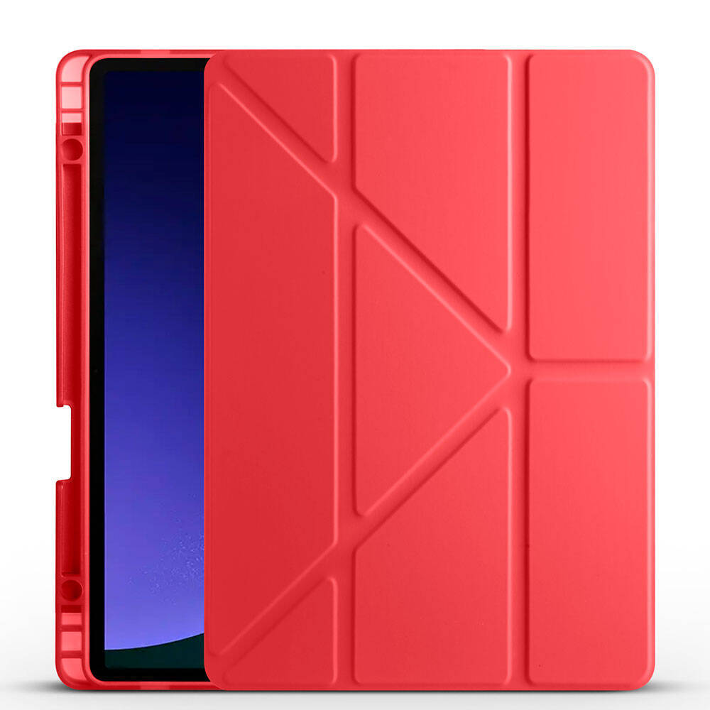 Galaxy Tab S9 Kılıf Zore Tri Folding Kalem Bölmeli Standlı Kılıf - 11