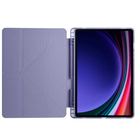 Galaxy Tab S9 Kılıf Zore Tri Folding Kalem Bölmeli Standlı Kılıf - 29