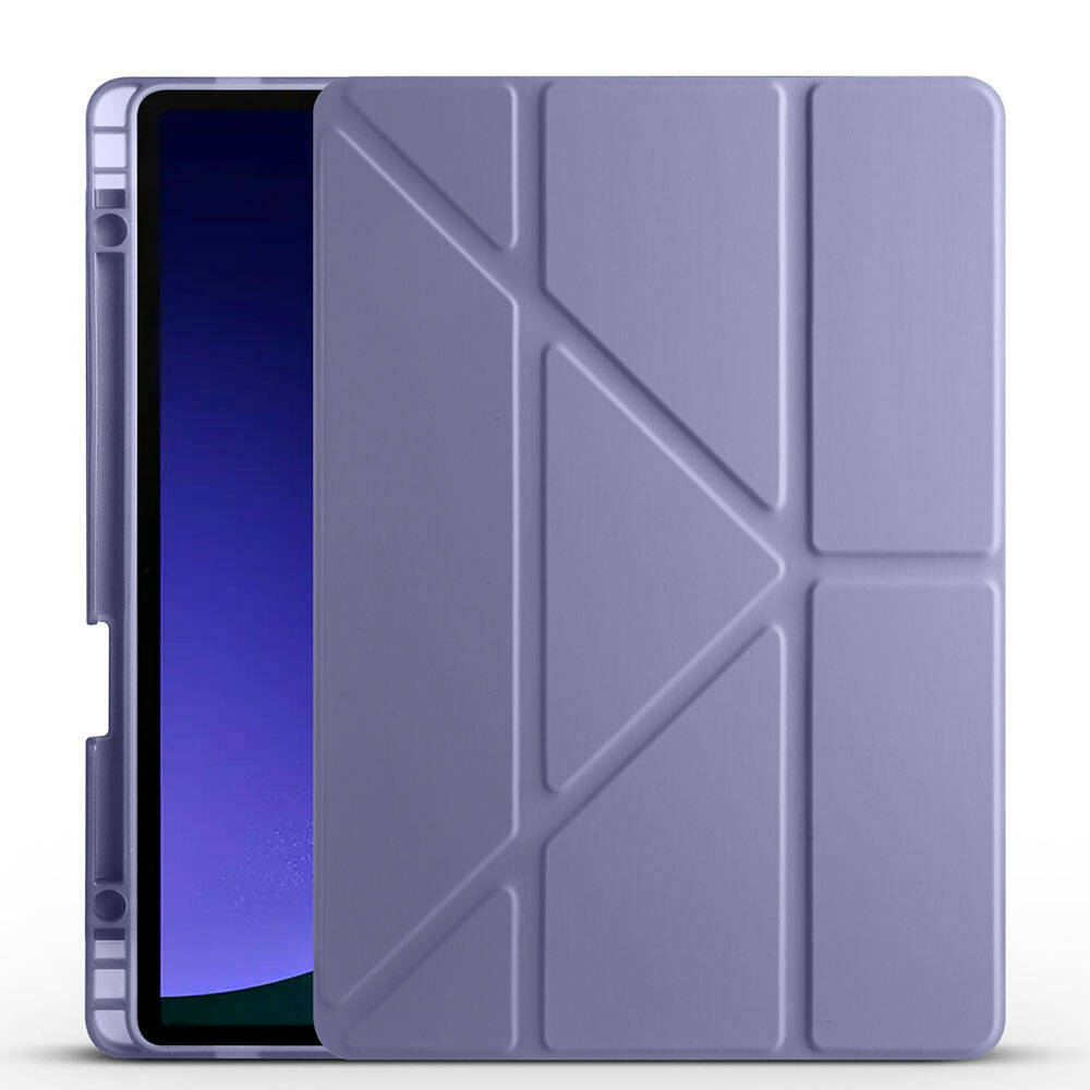 Galaxy Tab S9 Kılıf Zore Tri Folding Kalem Bölmeli Standlı Kılıf - 5