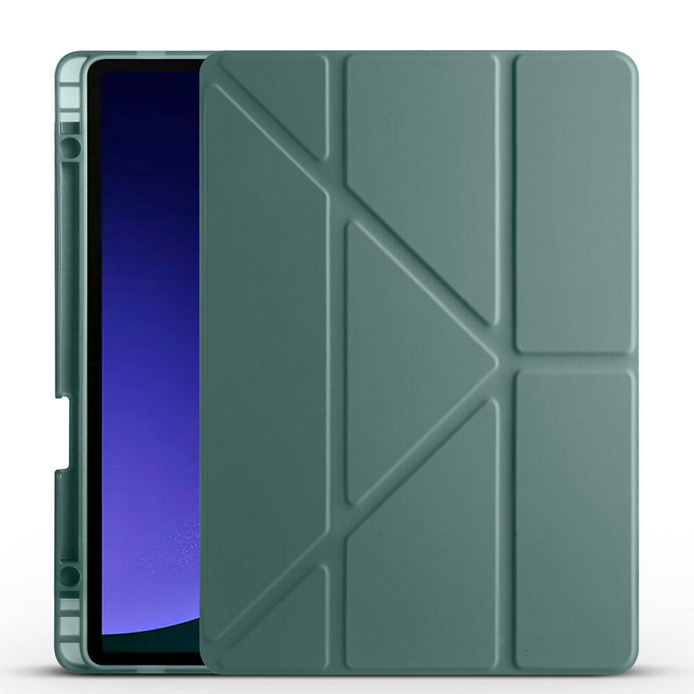 Galaxy Tab S9 Kılıf Zore Tri Folding Kalem Bölmeli Standlı Kılıf - 4