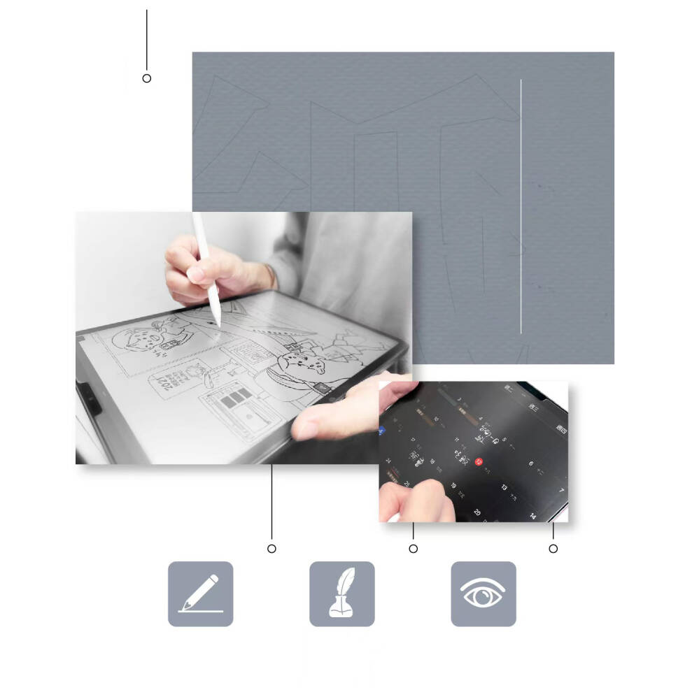 Galaxy Tab S9 Plus Kağıt Hisli Mat ​​​​​​​​​​​​​​​Zore Paper-Like Ekran Koruyucu - 6