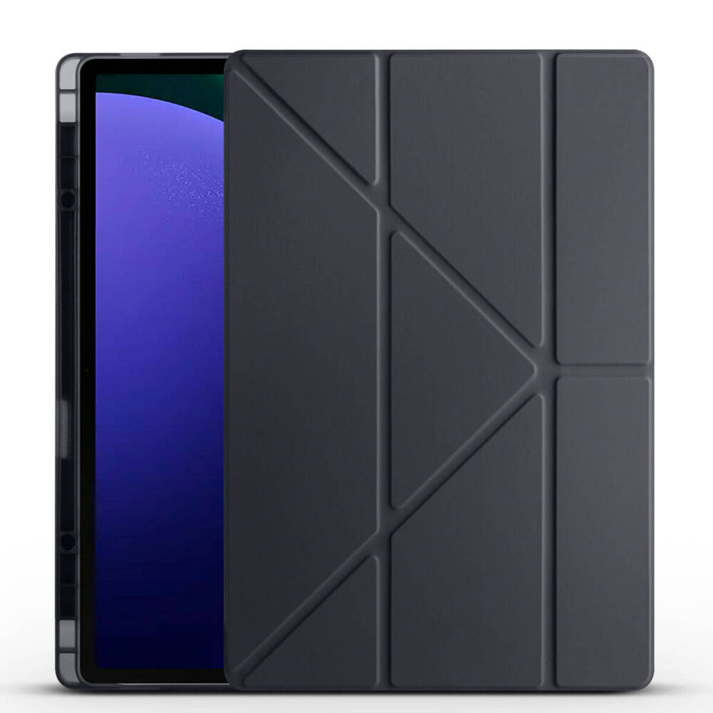 Galaxy Tab S9 Ultra Kılıf Zore Tri Folding Kalem Bölmeli Standlı Kılıf - 7