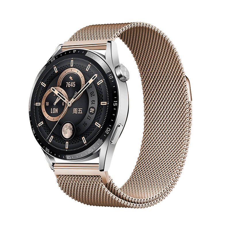 Galaxy Watch 42mm Zore Band-12 20mm Metal Hasır Kordon - 2