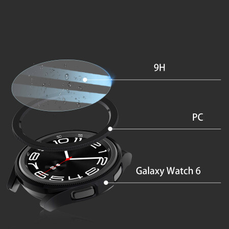 Galaxy Watch 6 Classic 43mm Sert PC Kasa ve Ekran Koruyucu Zore Watch Gard 29 - 6