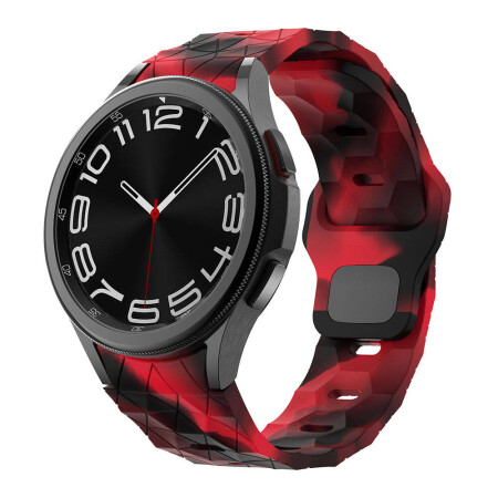 Galaxy Waych 5 44mm Zore KRD-116 20mm Futbol Desenli Spor Tasarımlı Silikon Kordon - 2