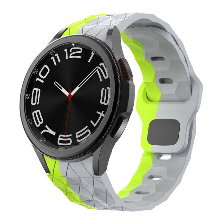 Galaxy Waych 5 44mm Zore KRD-116 20mm Futbol Desenli Spor Tasarımlı Silikon Kordon - 4