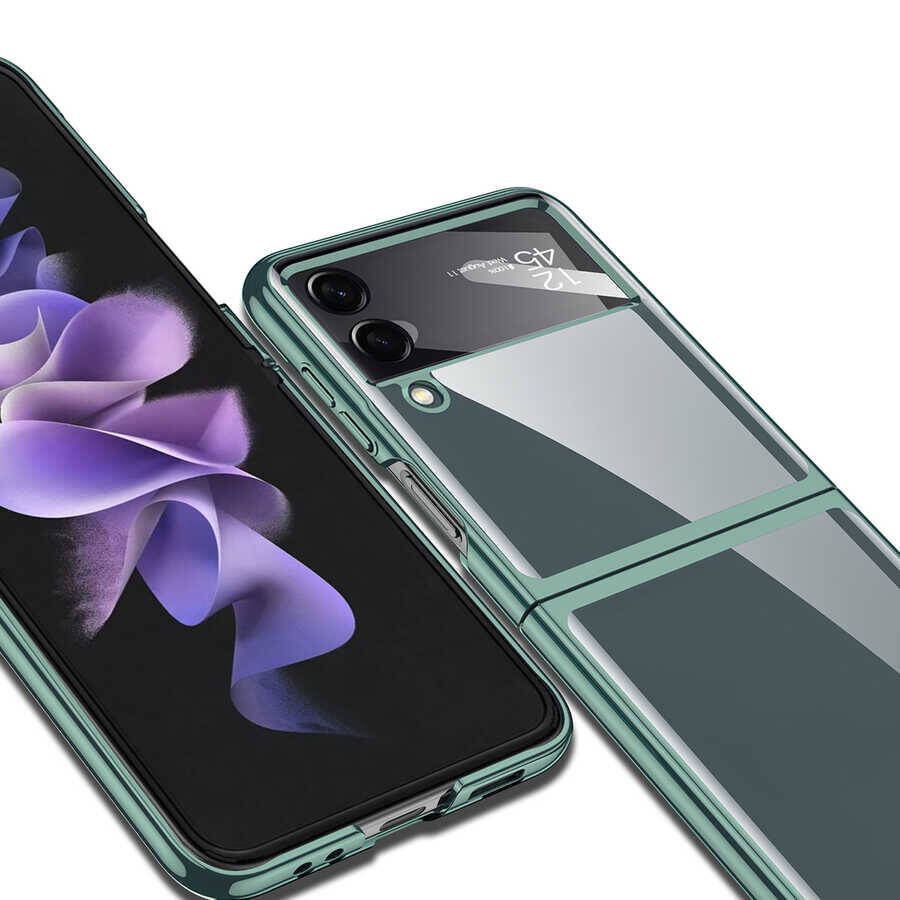 Galaxy Z Flip 4 Kılıf Zore Kıpta Lensli Kapak - 15