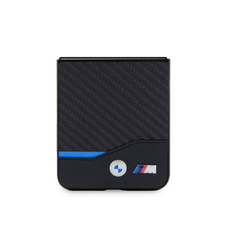 Galaxy Z Flip 5 Kılıf BMW Orjinal Lisanslı M Logolu PU Karbon Kapak - 6