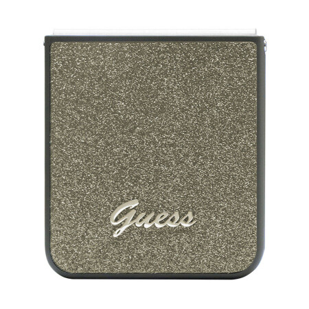 Galaxy Z Flip 5 Kılıf Guess Orjinal Lisanslı Yazı Logolu Glitter Flakes Kapak - 5