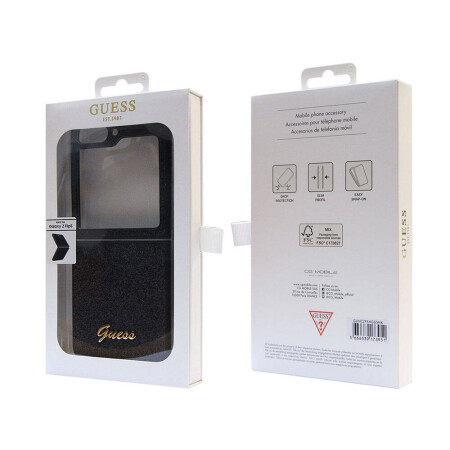 Galaxy Z Flip 5 Kılıf Guess Orjinal Lisanslı Yazı Logolu Glitter Script Kapak - 11