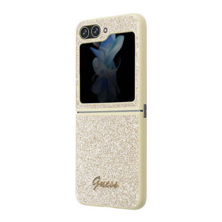 Galaxy Z Flip 5 Kılıf Guess Orjinal Lisanslı Yazı Logolu Glitter Script Kapak - 16